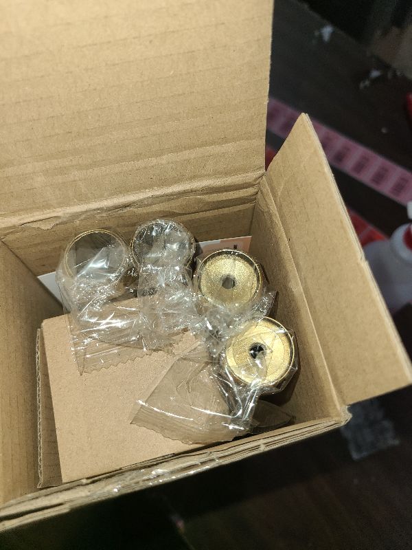 Photo 1 of 2 Pack Gold Curtain Rods for Windows 30-41 Inch, Decorative Vintage Crystal 1'' Diameter Curtain Rod with Gold Foil Finials, Adjustable Heavy Duty Easy Install Drapery Pole Set for Farmhouse