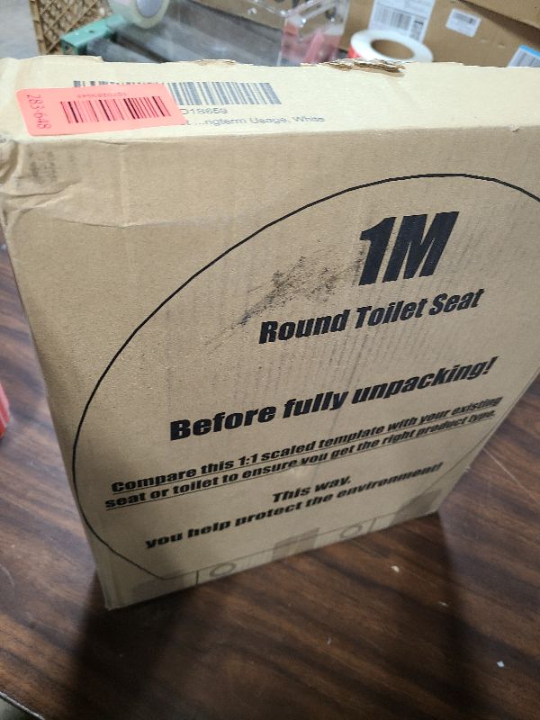 Photo 1 of 1M Family Toilet Seat, Patented Slow Close & Quick Releasing Technology, Anti-Wiggling, Easy to Install and Clean, Standard Round with Toddler Seat Built In (1 Piece)