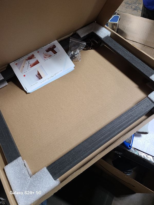 Photo 1 of  GVS-ART Solid Wood Grain Pattern Floating Frame for Stretched Canvas , 7/8" Deep,Real Solid Wood