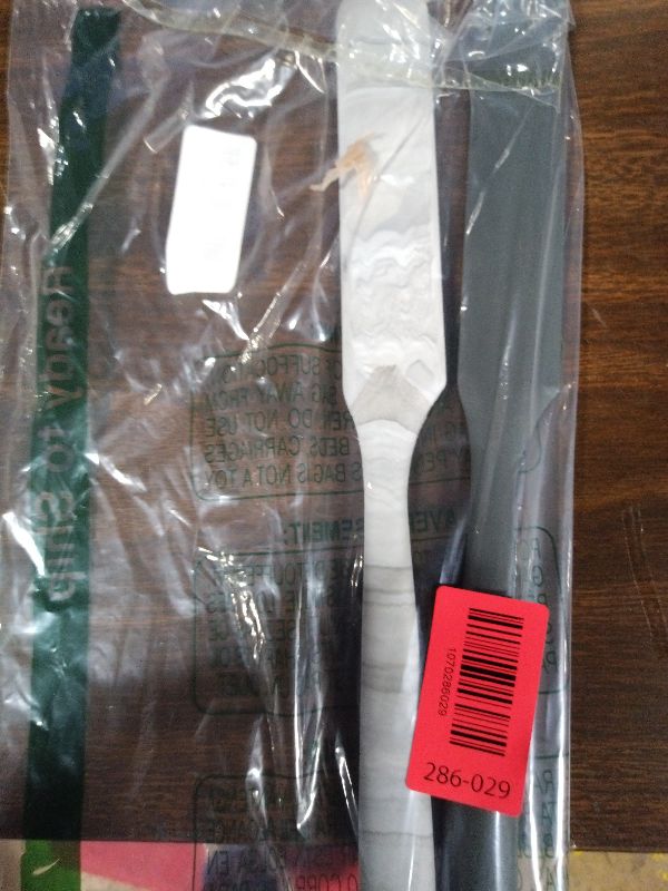 Photo 1 of 2 Pcs 13 Inch Silicone Jar Spatulas, Non-Stick Heat Resistant Cake Cream Spatulas Set, Large Cake Cream Butter Spatulas for Jars, Blender, Cooking Baking (Dark grey and Marble)