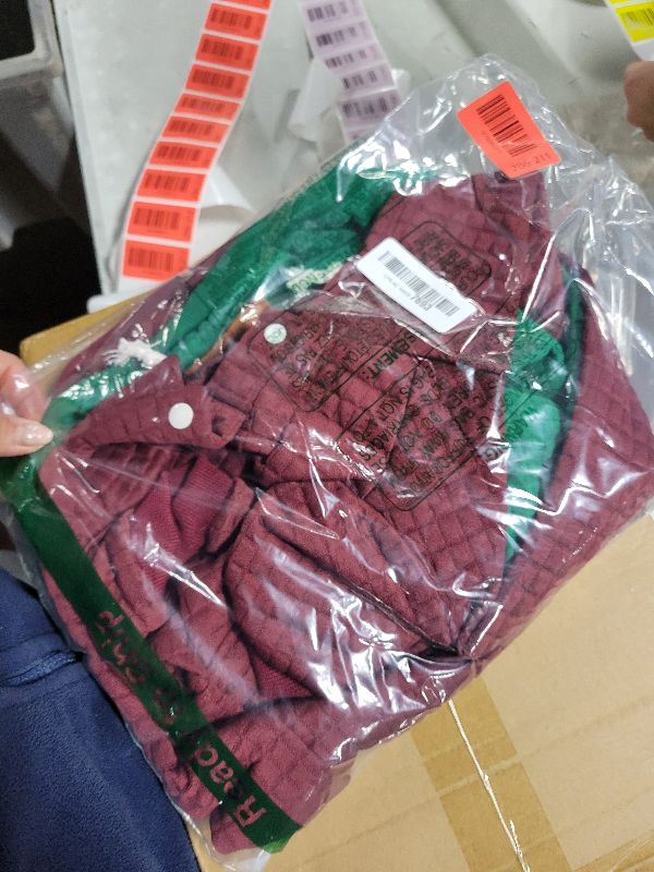 Photo 1 of 2 Pack Dog Hoodie Sweaters for Small Medium Dogs Warm Dog Clothes for Large Dogs Soft Waffle-Like Laminated Sweatshirt Bulldog (Dark Green+Wine Red, L (Back: 19",Chest: 28", Neck: 17.5"))