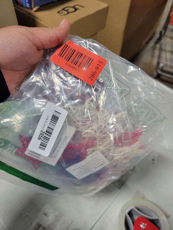 Photo 1 of 18pcs 4th of July Patriotic Star Rattan Decoration, Red Blue White Stars for 4th of July Independence Day Home Decor DIY Craft Vase Bowl Filler Table Decoration