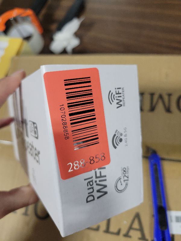 Photo 1 of 12880 Sq.Ft Range WiFi Extender Signal Booster Dual Band 5GHz/2.4GHz, 105-Device Compatibility, Simple Installation, WiFi Extender