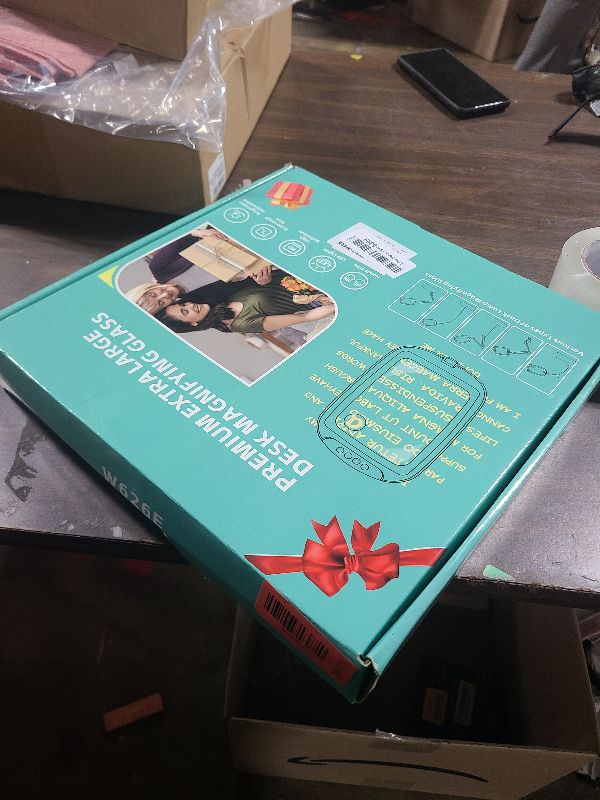 Photo 1 of 10X 30X Extra Large Magnifying Glass with Light and Stand,7-inch Lighted Magnifier,5 Color Modes Stepless Dimmable,Rectangle Hands-Free Magnifying Glass Desk Lamp for Reading Craft Hobby Close Work