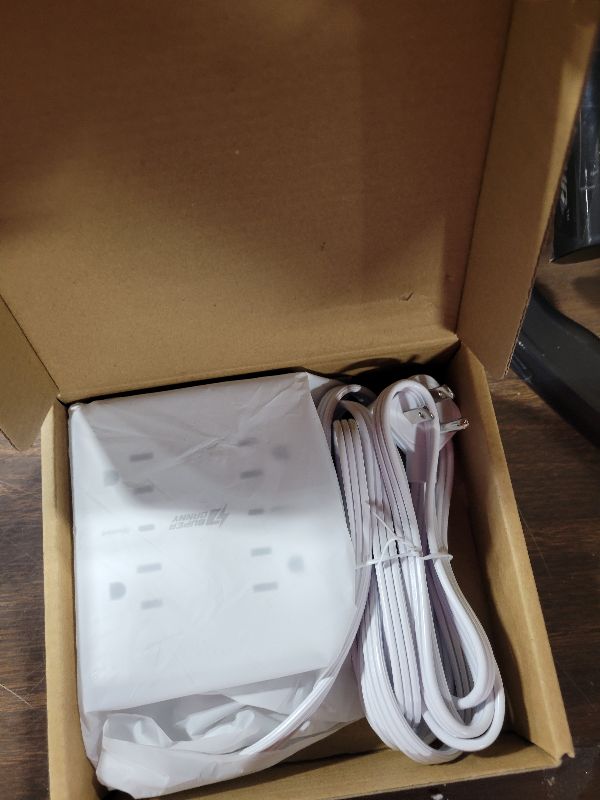 Photo 1 of 10Ft Extension Cord with Multiple Outlets, Flat Plug Surge Protector Power Strip 10 Ft Long Cord, 8 Outlets & 4 USB Ports (2 USB C), Desk Charging Station for Home Office, College Dorm Room Essentials