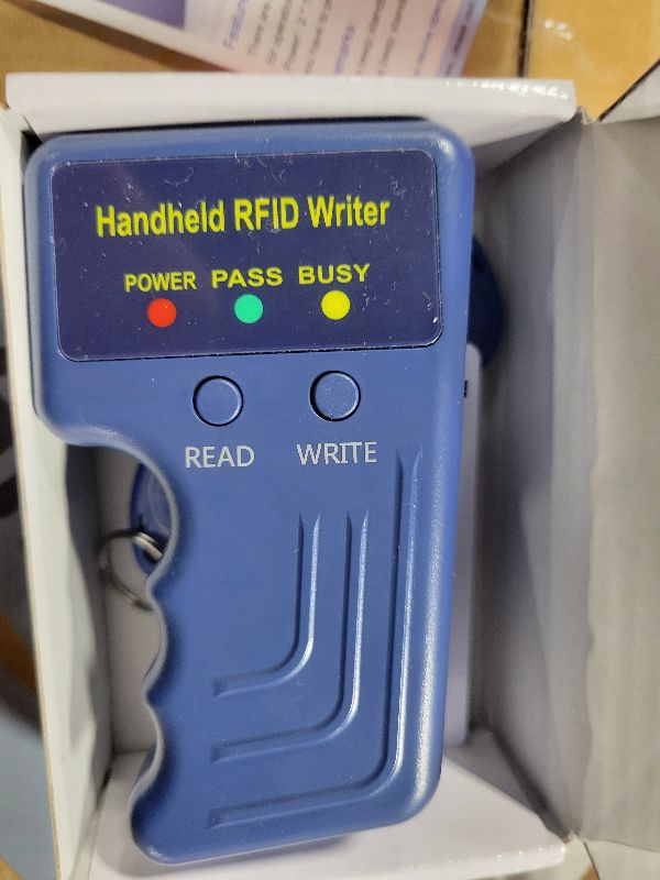 Photo 1 of 125KHz Card Reader Writer for ID HID and AWID Handheld RFID Copier with5 T5577 Key fobs