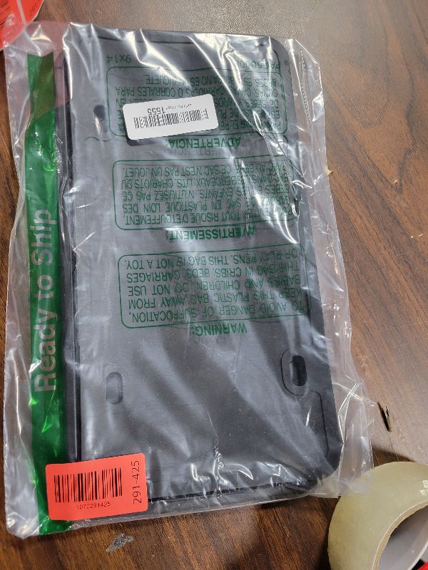 Photo 1 of 2 Pack Silicone License Plate Frames Black, Car Plate Frame Holder, Universal US Front & Rear Truck Frame Protector Mounting Kit Accessories, Rust Proof, Rattle Proof, Weather Proof (Black)