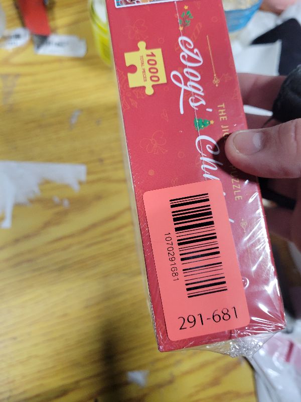 Photo 1 of 1000 Pieces Christmas Puzzles for Adults and Teenagers, Dogs' Christmas Jigsaw Puzzles Family Games, Gifts for Adults and Kids