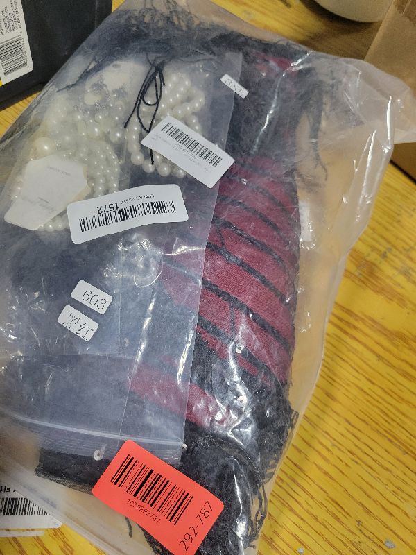 Photo 1 of 1920s Gatsby Sequin Fringed Paisley Flapper Dress with 20s Accessories Set (3XL, Red)