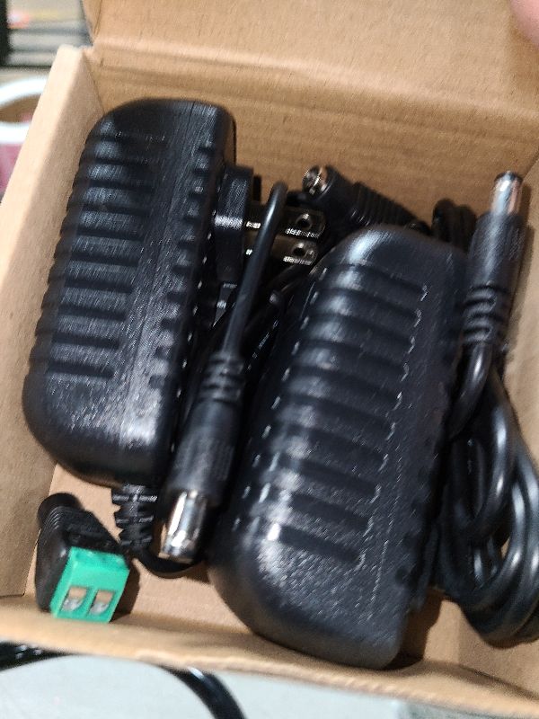 Photo 1 of 12V 2A LED Power Supply, 24W AC Adapter, 100-240V AC to 12V DC Transformer, 12 Volt Power Supply for LED Strip Lights, Wall Plug Adapter with 5.5/2.1 DC Female Connector (2 Pack)