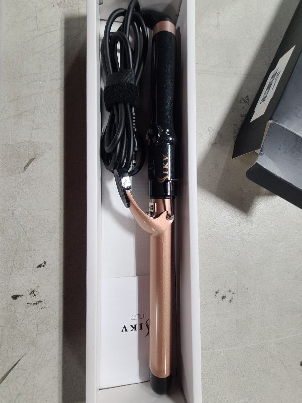 Photo 1 of 1 Inch Extra Long Barrel Curling Iron, Ceramic Tourmaline Curling Wand Professional Dual Voltage