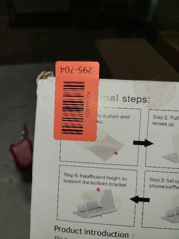 Photo 1 of 10-inch Phone Screen Magnifier, 3D HD Mobile Projector Screen for Movies & Videos, Foldable Phone Stand with Screen Amplifier, Compatible with All Smartphones (White)