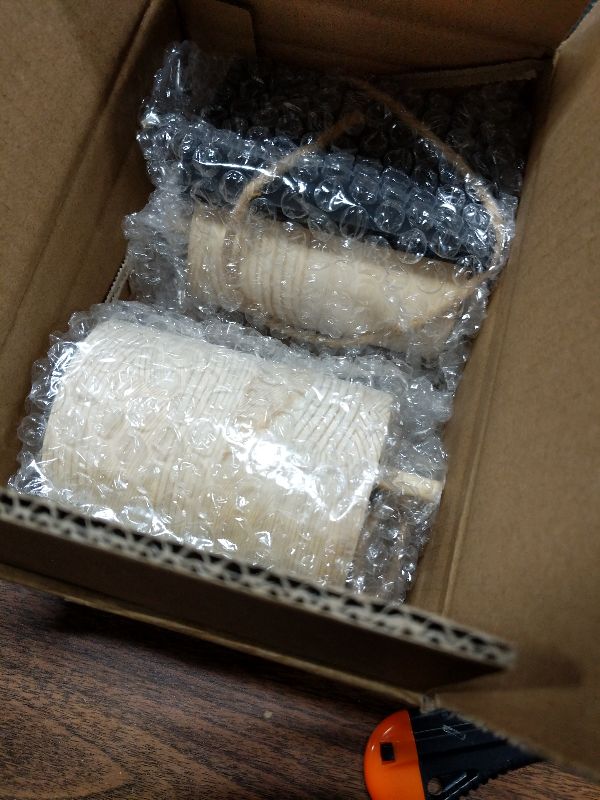 Photo 1 of 2 Pack Wooden Hummingbird Houses for Outside Hanging – Window Birdhouse with Clear Panel for Viewing, Hanging Chickadee House for Indoor Outdoor with Hemp Ropes.