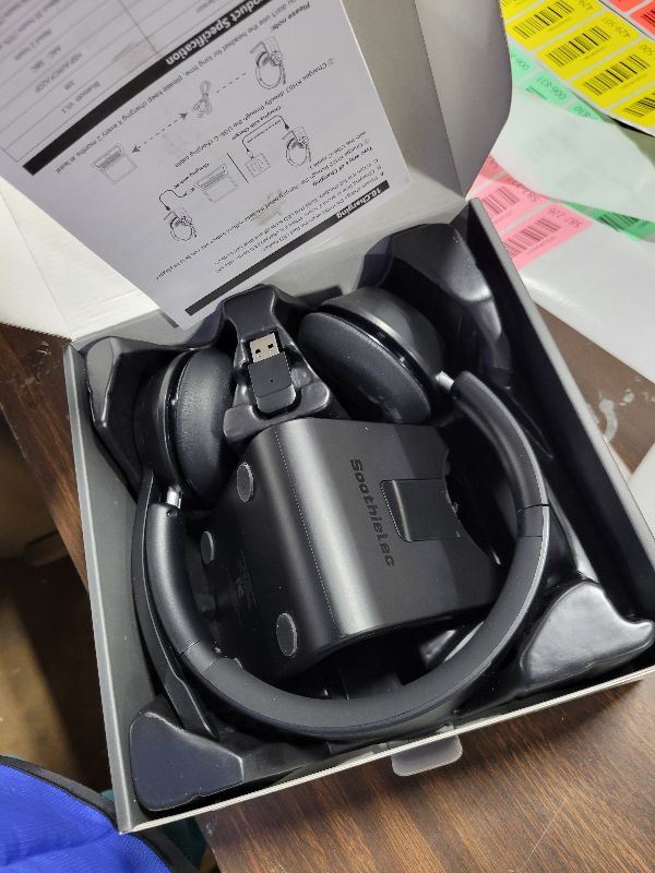 Photo 1 of (Upgraded Version) Wireless Headset, Bluetooth Headset with Noise Cancelling Microphone, Best Headphones with Mic Mute & USB Dongle for PC/Computer/Laptop/Cell Phones/Remote Work/Call Center