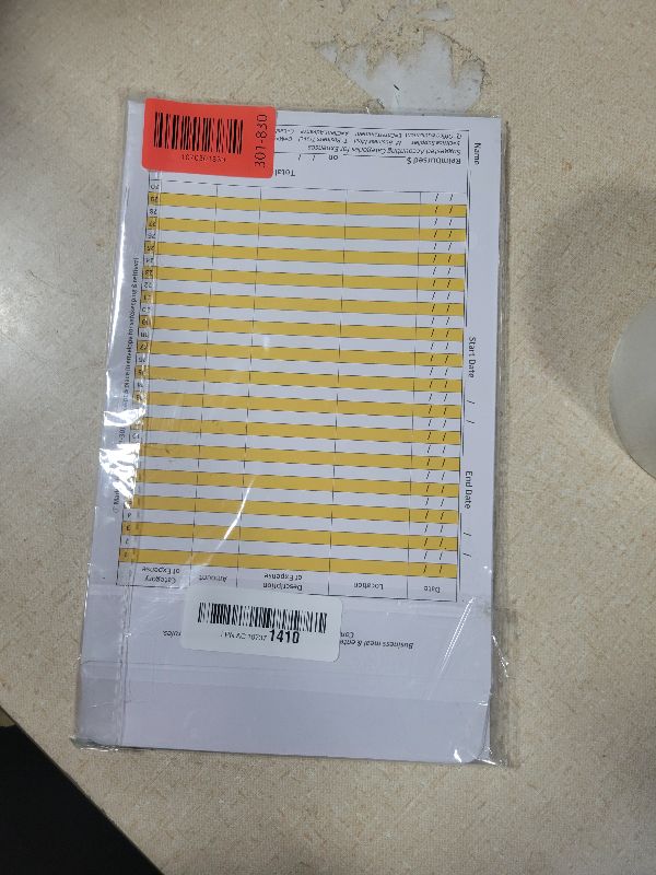 Photo 1 of 12 Set Receipts Organizer & Expense Envelope, Business Expense Tracker, Business Expense Record Auto Mileage Log Organizer Envelope (Yellow)