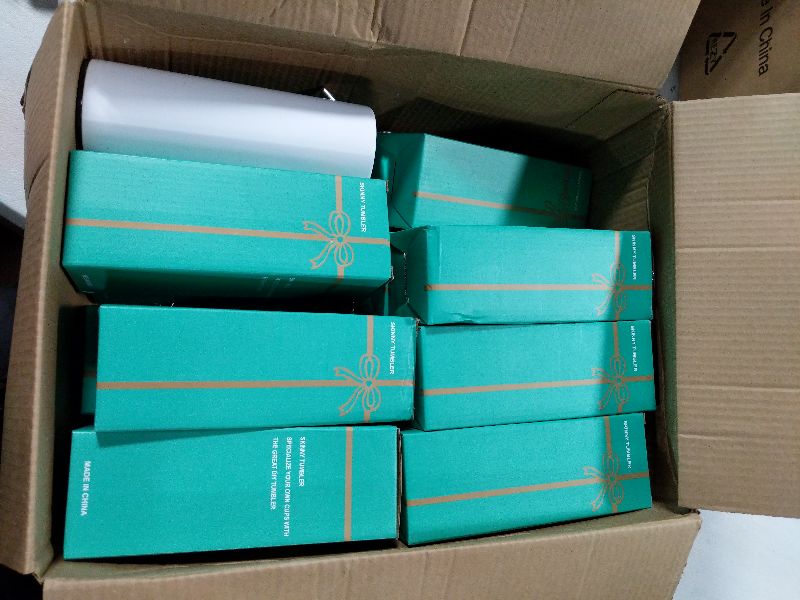 Photo 1 of 16 Pack Sublimation Tumblers Edge Blanks Skinny Straight Bulk 20 oz, Stainless Steel Double Wall Insulated Tumbler with Straw & Lids for Heat Transfer, White