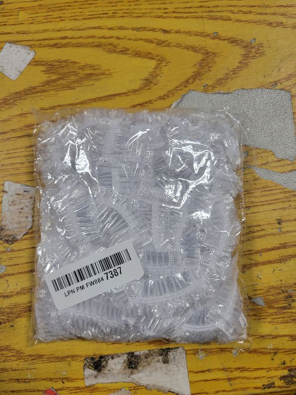 Photo 1 of 100 Pcs Disposable Ear Covers for Shower, Clear Waterproof Ear Covers for Bathing, Waterproof Plastic Ears Shower Caps for Hair Dye Spa Salon Beauty Treatments