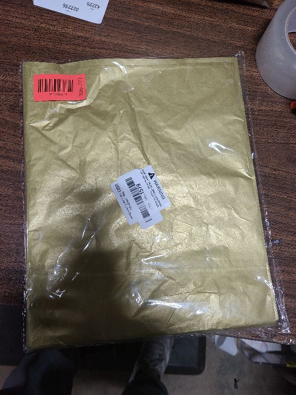 Photo 1 of 100 Sheets Gold Tissue Paper Artdly 12 x 20 Inches Gold Wrapping Paper Bulk for Weddings Birthday DIY Project Wrapping Crafts Decor