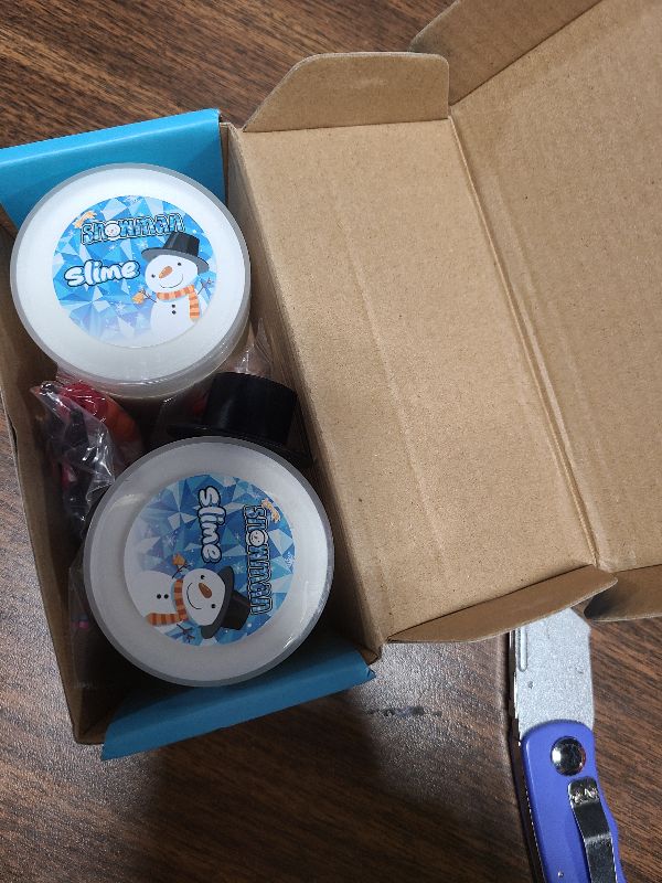 Photo 1 of 2 Pack Large-Capacity Slime Kit with Snowman Accessories,Do You Want to Build a Snowman,Build, Melt & Rebuild Fun,Desk Toy for Kids,Christmas Stocking Stuffer