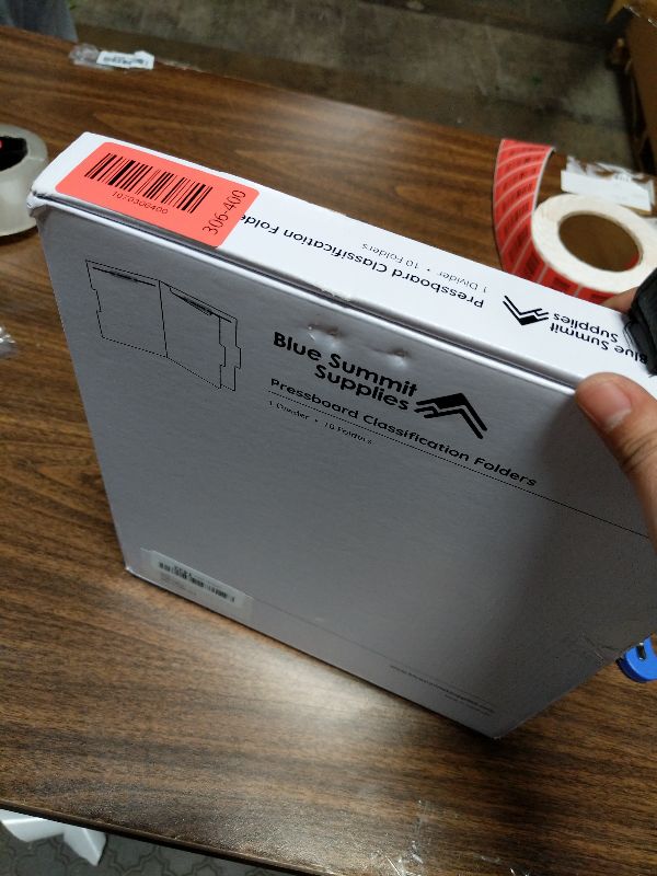 Photo 1 of 10 Blue Classification Folders - 1 Divider - 2 Inch Tyvek Expansions - Durable 2 Prongs, for Medical Files, Law Client Files, Pressboard Classification Folders 1 Dividers Letter Size, Blue, 10 Pack