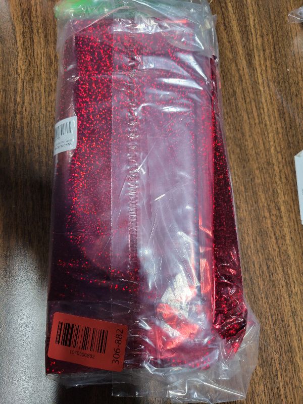 Photo 1 of 2 pcs Red Holographic Laser Tablecloths for Parties 40" x 108" Christmas Table Cloth Iridescence Shining Table Decoration For 4th July Graduation Patriotic Casino Night Theme Birthday Party Supplies