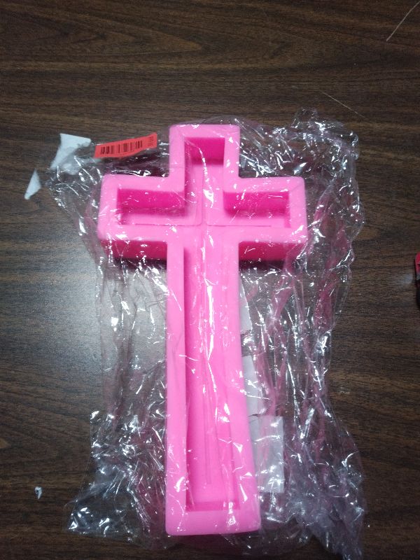 Photo 1 of 13 Inch Cross Candle Silicone Mold Super Large Cross Silicone Mold 3D Cross Candle Making Mold Large Resin Casting Mold for Candle Wax Chocolate Pendant Resin Craft