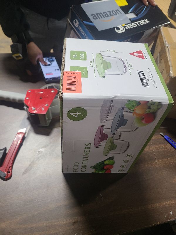 Photo 1 of 16oz Glass Meal Prep Containers, Airtight 2 Cup Glass Storage Containers with Lids, Heat-Resistant BPA-Free Borosilicate Glass Soup Container for Leftover, Microwave, Dishwasher&Freezer Safe (4 Packs)