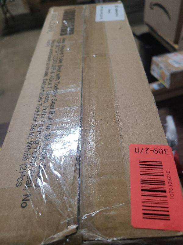 Photo 1 of 1M Family Toilet Seat, Patented Slow Close & Quick Releasing Technology, Anti-Wiggling, Easy to Install and Clean, Standard Round with Toddler Seat Built In (2 Pieces)