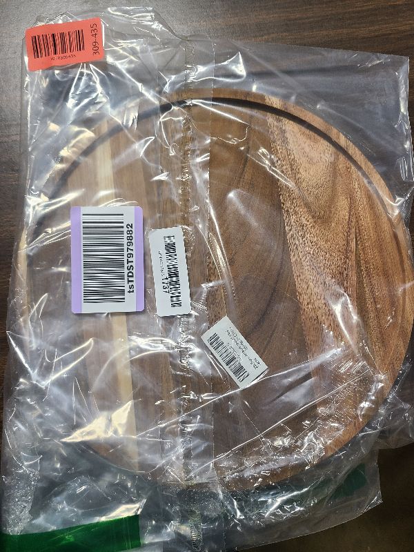 Photo 1 of 11.5 Inches Candle Holder Tray Home Decor, Round Wood Tray for Coffee Table, Small Wooden Serving Decorative Trays for Home