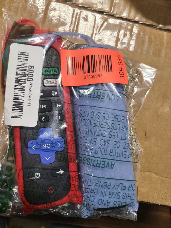 Photo 1 of (2+2 Packs) Replacement Remote for Roku TV with Soft Protective Silicone Cover(Glow in The Dark), Universal Remote for TCL Roku/Hisense Roku/Onn Roku/Sharp Roku/Element Roku/Philips Roku Smart TV