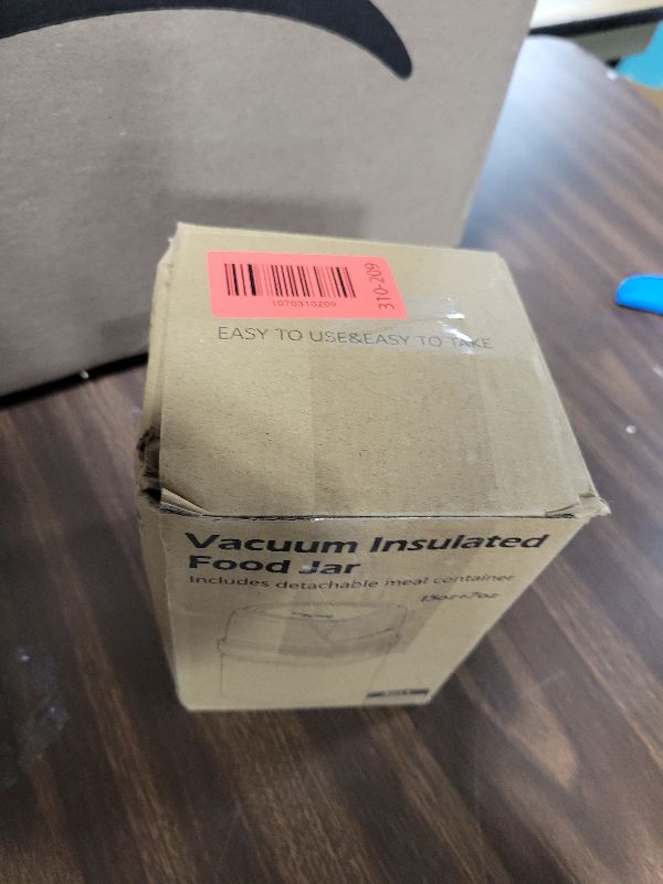 Photo 1 of 2 - in - 1 Soup Thermo for Hot Food 14oz with Snack Box Container Leak Proof Insulated Lunch Container Kids and Adults Stainless Steel Double Wall Vacuum Wide-mouth Thermal with Spoon and Handle