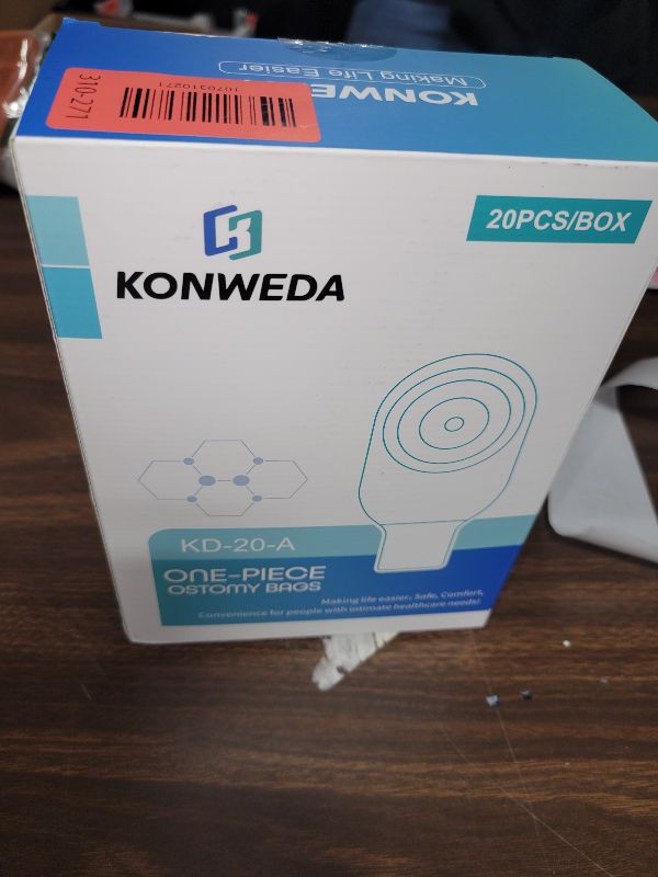 Photo 1 of 20 PCS Colostomy Bags, Ostomy Supplies,One Piece Drainable Ostomy Pouch with Hook and Loop Closure for Ileostomy Stoma Care, 15mm-60mm Cut to Fit
