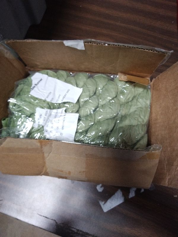 Photo 1 of 12 Pack Sage Green Cheesecloth Table Runner 10FT Long Boho Gauze Table Runner Rustic Sheer Runner for Wedding Bridal Baby Shower Birthday Party Table Decor Home Easter Thanksgiving Decorations