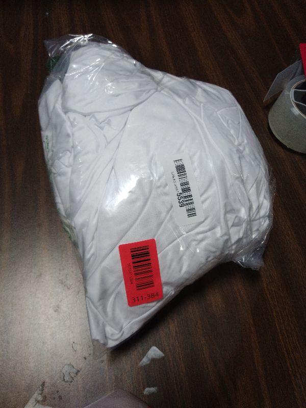 Photo 1 of 10x10FT White Backdrop Curtain for Wedding Parties Wrinkle Free Curtain Backdrop for Baby Shower White Drapes for Birthday Party Photography Background Soft Fabric 5ft x 10ft, 2 Panels