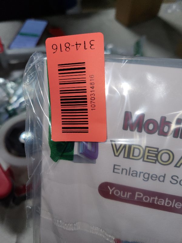 Photo 1 of 12" Mobile Phone Screen Magnifier, 3D HD Screen Magnifier for Cell Phone, Foldable Pull Out Big Screen Phone Amplifier Projector Stand for Movies, Videos Compatible with All Phones (Black)