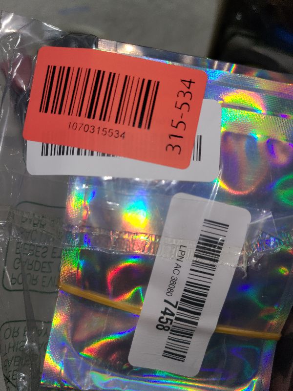 Photo 1 of 100 Pieces Smell Proof Bags - 3x5 Inches Resealable Mylar Bags Clear Zip Lock Food Candy Storage Bags Holographic Rainbow Color