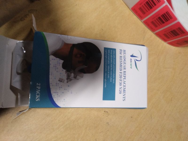 Photo 1 of 2 Packs F20 Replacement Headgear Compatible with F20 Full-face Mask, Include 4 Magnetic Clips+4 Packs Headgear Straps (Medium)