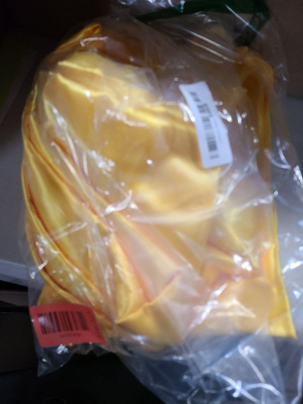 Photo 1 of 10 x 10 Feet Yellow Backdrop Curtain for Partie, Stain Background Curtains for Photoshoot, Birthday, Wedding, Halloween, Thanksgiving, Christmas, New Year Party Decorations 5Ft x 10Ft, 2 Panels