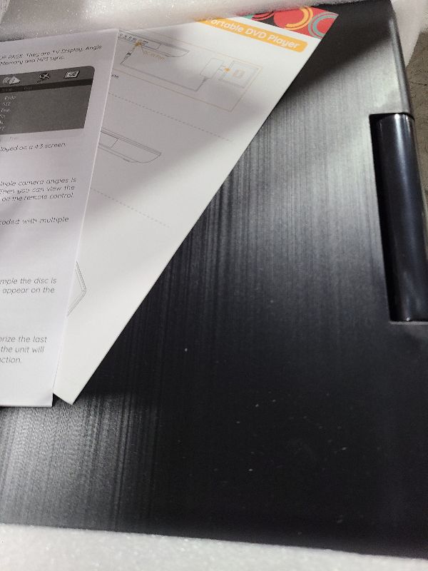 Photo 1 of 17.5" Portable DVD Player with 15.6" Large HD Screen, 6 Hours Rechargeable Battery, Support USB/SD Card/Sync TV and Multiple Disc Formats, High Volume Speaker, Black