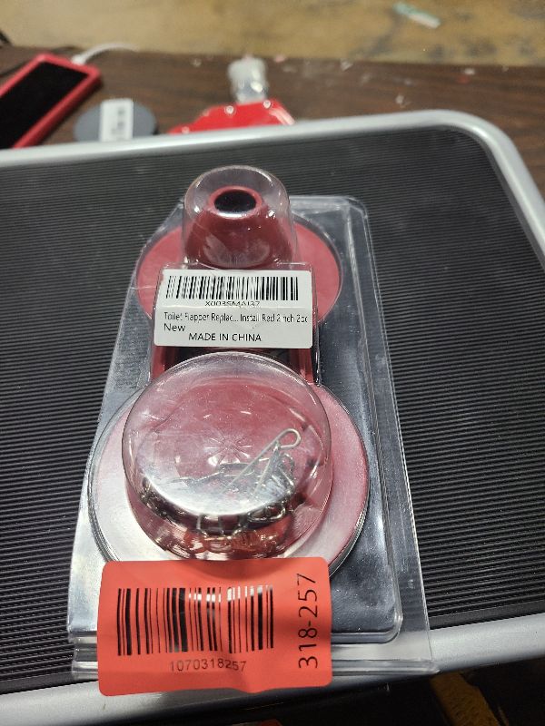 Photo 1 of 2 Pack 2-Inch Toilet Flapper Replacement Kit, Universal Flush Valve Flapper – Fits Kohler, Toto & American Standard, Water-Saving Rubber with Stainless Steel Chain & Hook, Easy to Install (Red)