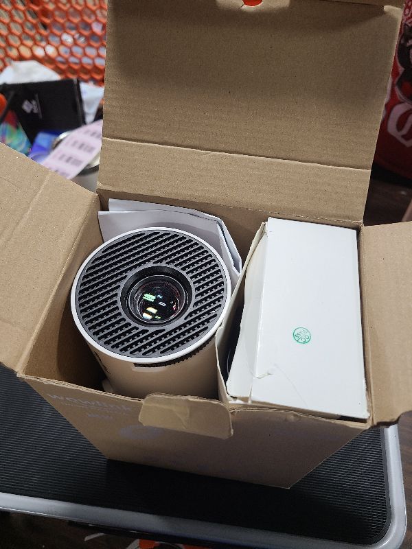 Photo 1 of [Built-in Apps & 2026 Upgraded] Mini Projector with WiFi 6 and Bluetooth 5.4 Support 4K 1080P Auto Keystone 180° Rotatable Projector Portable Compatibile with HDMI/TV Stick/Memory Stick/Laptop, White