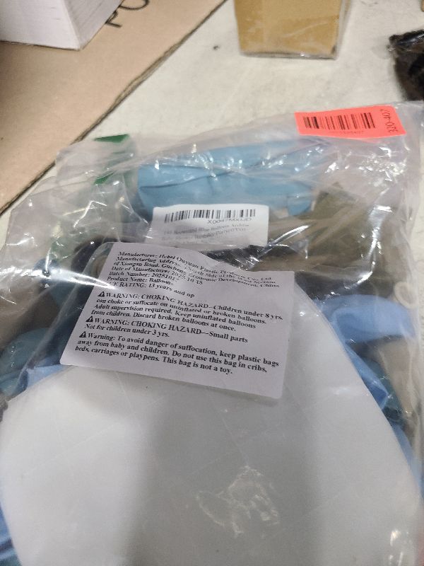 Photo 1 of 146Pcs Dusty Blue and Brown Balloon Arch Kit, Bear Baby Shower Decorations with Brown Sand White Dusty Blue Balloons for Baby Shower Decorations Gender Reveal Birthday Party Decoration