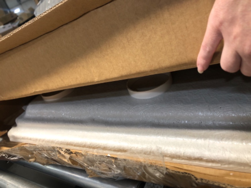 Photo 1 of **has a minor crack******************
DreamLine SlimLine 36 in. D x 60 in. W x 2 3/4 in. H Center Drain Single Threshold Shower Base in White, DLT-1136600