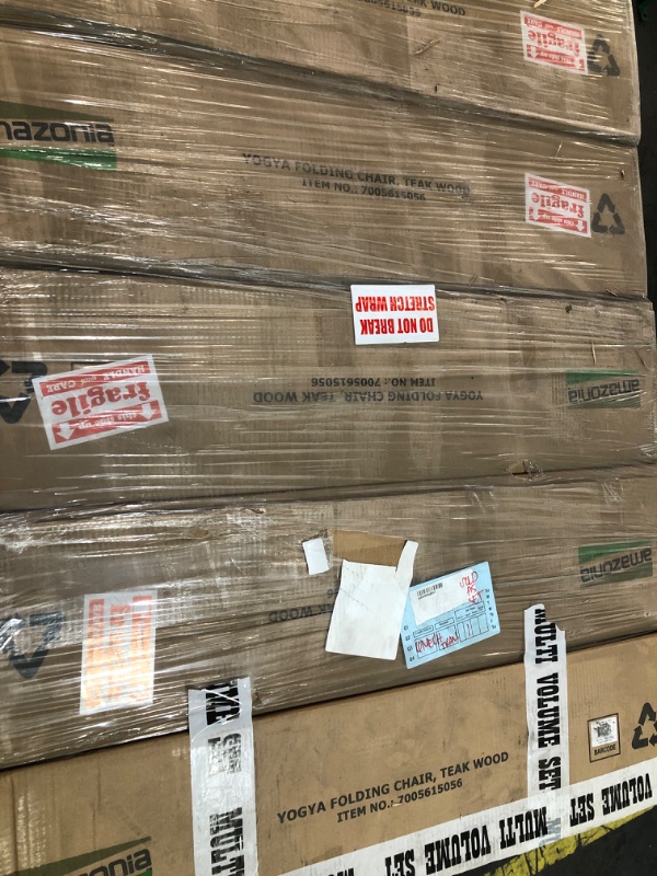 Photo 1 of ****FACTORY SEALED*** 
Amazonia Bergen 11-Piece Outdoor Oval Dining Set | Certified Teak | Ideal for Patio and Indoors, Light Brown