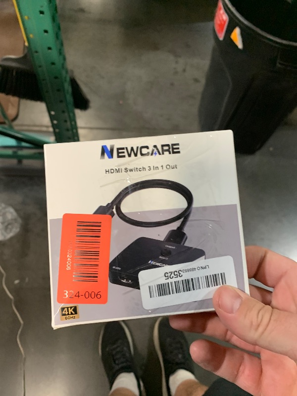 Photo 1 of [Upgrade] HDMI Switch 3 in 1 Out, 4K@60Hz HDMI 2.0 Switch Splitter with 2.6FT Long HDMI Cable, 3-Port HDMI Switcher Selector, Supports 4K 30Hz 3D 1080P HDCP2.2 for PS5 Xbox DVD Player Fire Stick PC