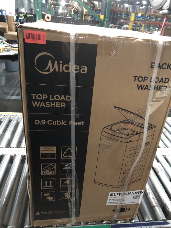 Photo 1 of ***FACTORY SEALED*** Midea Portable Washing Machine, 0.9 cu. ft with 6 Cycles, Drum Clean, Quick, Stainless Steel Tub, Transparent Lid, LED Display Washing Machine, White