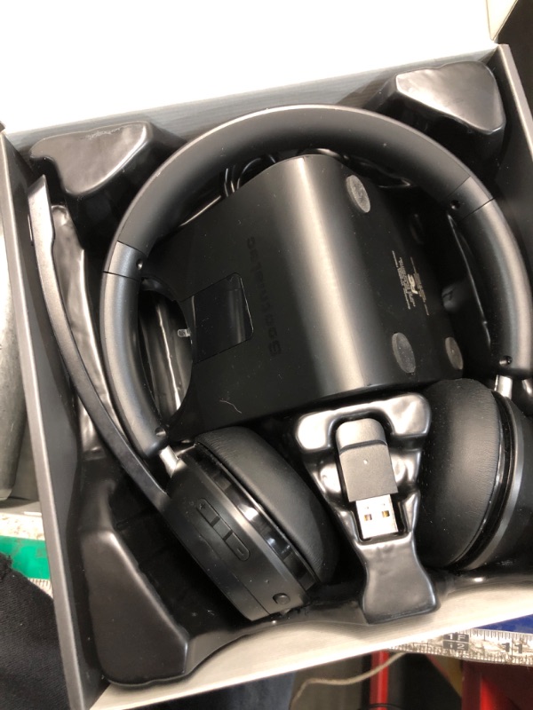 Photo 1 of (Upgraded Version) Wireless Headset, Bluetooth Headset with Noise Cancelling Microphone, Best Headphones with Mic Mute & USB Dongle for PC/Computer/Laptop/Cell Phones/Remote Work/Call Center