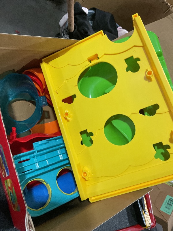 Photo 1 of ***MISSING BALLS/HAMMER***
Funwee 2-in-1 Rolling Ball & Racing Car Ramp Toy for Toddlers, Race Track Hammer Lights Ball Drop, Interactive Montessori Learning Game Birthday Gift Idea for Kids 2 3 4 5+Year Old Girl Boy(Yellow)