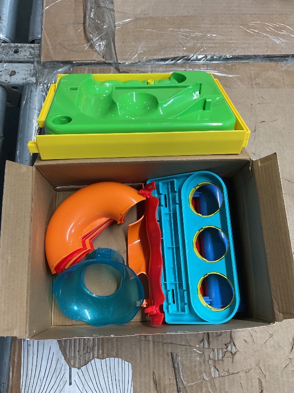 Photo 1 of ***MISSING BALLS/HAMMER***
Funwee 2-in-1 Rolling Ball & Racing Car Ramp Toy for Toddlers, Race Track Hammer Lights Ball Drop, Interactive Montessori Learning Game Birthday Gift Idea for Kids 2 3 4 5+Year Old Girl Boy(Yellow)
