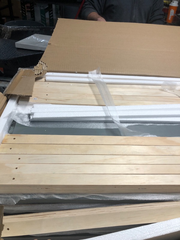 Photo 1 of ***PARTIAL SET - PRICE ADJUSTED, ONLY 1 BOX OUT OF 5***
2-in-1 Design Dual Murphy Bed Twin Size with Cabinets and Shelves, Wood Wall Murphy Bed, Can be Folded Platform Bed with Convertible Shelf-Legs for Guest Room Home Office (Gray-7.23)